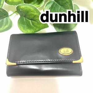 dunhill ダンヒル キーケース 6連 レザー ゴールド金具 ブラック 黒