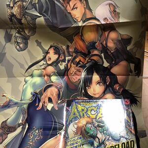 ゲーム雑誌 3. ARCADIA 月刊アルカディア 2003年5月号 No.036 付録ポスター、キムヒョンテ、ソウルキャリバー2　設定資料集、新豪血寺一族