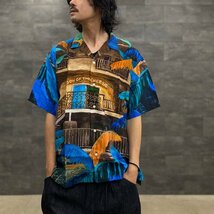 新品 SON OF THE CHEESE 23SS OIL PAINTING SHIRT DISK アートワーク プリント アロハ シャツ SC2310-SH15 サノバチーズ XL_画像2