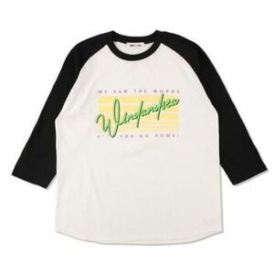 名作 WIND AND SEA 22AW SEA Side Jog Rangan 3/4 Sleeve T Shirt ラグラン プリント 7分袖 カットソー Tシャツ ウィンダンシー M