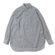 新品 COMOLI 23ss khadi cotton pullover shirt カディー バンドカラー チェック プルオーバー シャツ X01-02012 コモリ 3_画像2