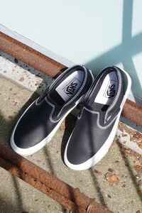 新品 White Mountaineering x VANS CLASSIC SLIP-ON 98 コラボ レザー スリッポン スニーカー DXWM2371815 ホワイトマウンテニアリング