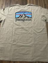 ■パタゴニア■新品L ベージュのバックプリントTシャツ_画像1