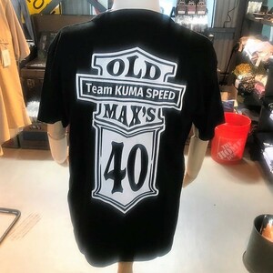 【新作】OLD MAX'S Tシャツ KUMA SPEED BLACK バイカー ハーレーダビッドソン チョッパー