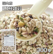 21種雑穀 300g 国産 プレミアム 国内産 雑穀米 雑穀ごはん 保存食 非常食 訳あり 栄養 健康 押麦 黒米 もち麦_画像1