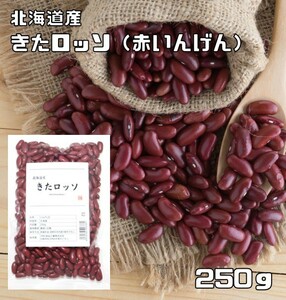 きたロッソ 250g 豆力 北海道産 赤いんげん豆 新品種 レッドキドニー 国産 国内産 希少種 インゲン豆