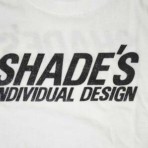 SHADE'Sシェイズ/前後黒ラメプリント/白Tシャツ/デッドストック/XLの画像2