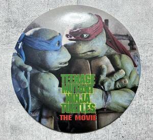 90s 1990年 ミュータント・タートルズ 特大 缶バッジ 2WAY スタンド　　MIRAGE STUDIOS Mutant Ninja Turtles 映画 ムービー 玉8082