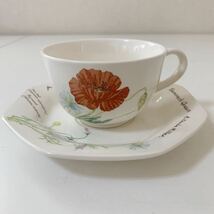 Noritake ノリタケ the country diary of an edwardian lady カップ&ソーサー 2客セット まとめて webb & bower ltd.1977 花柄 ビンテージ_画像5