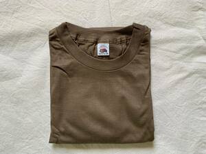 1980s USA made unused dead stock FRUIT OF THE LOOM cotton T-shirt MEDIUM ⑦ Brown T-shirt the US armed forces Vintage 