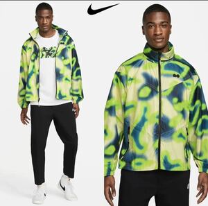 【M】NIKE ナイキ 大坂なおみ ジャケット ウーブン コートジャケット テニス ウィンドブレーカー 総柄 定価15400円 新品 メンズ ジャンパー