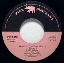 【べ7】 MIKE BERRY / TRIBUTE TO BUDDY HOLLY (ブラックキャッツ BLACK CATS ランデブー 元ネタ) 別テイク 1975 ベルギー盤 7インチ EP 45_画像4