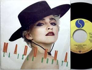 【独7】 MADONNA マドンナ / LA ISLA BONITA ( REMIX ) / B面インスト / 1987 ドイツ盤 7インチシングルレコード EP 45