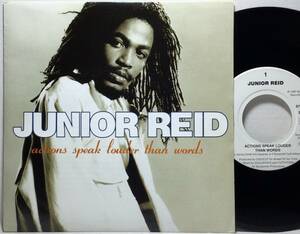 【独7】 JUNIOR REID / ACTIONS SPEAK LOUDER THAN WORDS / 1990 ドイツ盤 7インチシングルレコード EP 45