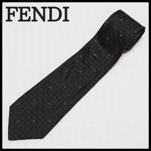 極美品 フェンディ FENDI ネクタイ ズッカ柄 ズッカ 高級 シルク100%