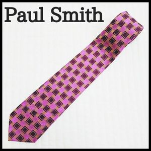 日本製 極美品 Paul Smith ポールスミス ネクタイ モザイク柄 総柄