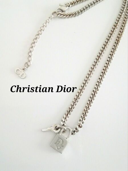 Dior　ディオール　パドロック　チェーンネックレス