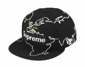 新品 2023FW SUPREME Worldwide Box Logo New Era シュプリーム 帽子 7 3/8 ボックスロゴ ニューエラキャップ BLACK Supreme