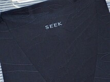 L 502 新品 GUNZE SEEK アンダーウェア ジャガード編み ブラック 日本製 オシャレ Vネック Tシャツ_画像6