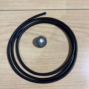 牛革コード シルバーボタン