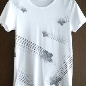 COMME CA MEN コムサメン 桜 スター 流れ星 カットソー Tシャツ コットン100%