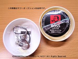 ボス/BOSS プルトップ型アクセサリー/プルタブ/キーホルダー + ミニタオル SUNTORY COFFEE/サントリー ファミマ/非売品/ノベルティ 希少