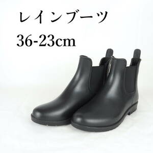 EB3168* lady's Short rain boots *36-23cm* black 