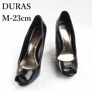 LK4370*DURAS*デュラス*レディースパンプス*M-23cm*エナメル黒