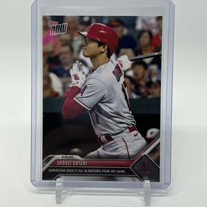 大谷翔平 SHOHEI OHTANI 2023 TOPPS NOW #294 SUPERSTAR DOES IT ALL IN HISTORIC FOUR-HIT GAME