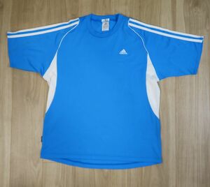 ③【USED】 Adidas clima365 アディダス Ｔシャツ Mサイズ アクアブルー アディダスジャパン