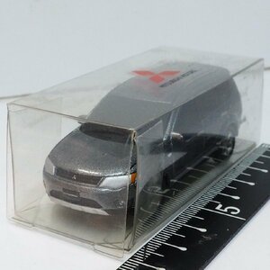 非売品【三菱アウトランダー MITSUBISHI OUTLANDER グレー】1/64ダイキャスト プルバックカー ミニカー■ミツビシ【美品】送料込