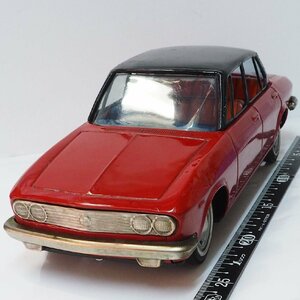 イチコー【初代 マツダ ルーチェ MAZDA LUCE 黒ブラック/赤レッド 屋根はリペイント】当時物ブリキ製 自動車 TIN TOY■ICHIKO【箱無】0681