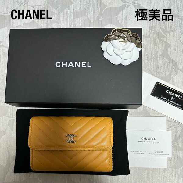 極美品☆CHANEL (レアカラー)MEDIUM FLAP WALLET