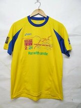 アシックス 東京マラソン2013 ショートスリーブ Tシャツ 半袖 M 黄 b18116_画像1