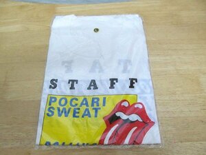 未使用 デッドストック ローリングストーンズ Rolling Stones 1990 japan tour staff Tシャツ ヴィンテージ バンドT L 白 b18173