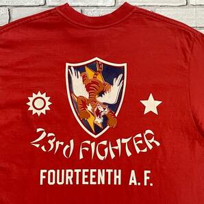 ＵＳＥＤ バズリクソンズ BUZZ RICKSON'S 半袖Ｔシャツ サイズＳ MADE IN U.S.A 23rd FIGHTER FOURTEENTH A.F. TOYO ENTERPRISEの画像9