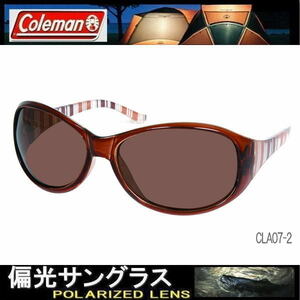 レディース Coleman コールマン 偏光サングラス ブラウン ドライブ ストライプ柄 おしゃれ CLA07-2.