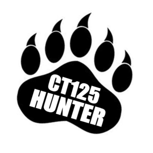 HUNTER ハンター CT125 足跡 熊 爪痕 肉球 狼 ハンターカブ CUB カブヌシ 株主 10カラー カッティングステッカー .HC-18/BK