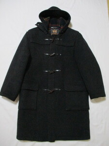 g Rover all lining check duffle coat charcoal England made 40