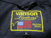 VANSON バンソン メッシュ レーシング ライダース ジャケット パット入 灰 XL_画像4