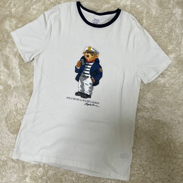 ポロラルフローレン　ポロベア　リンガーTシャツ　Mサイズ　スリム