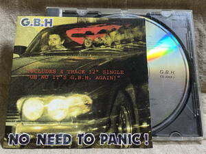 G.B.H. - NO NEED TO PANIC 87年 オリジナルROUGH JUSTICE盤 廃盤 レア盤