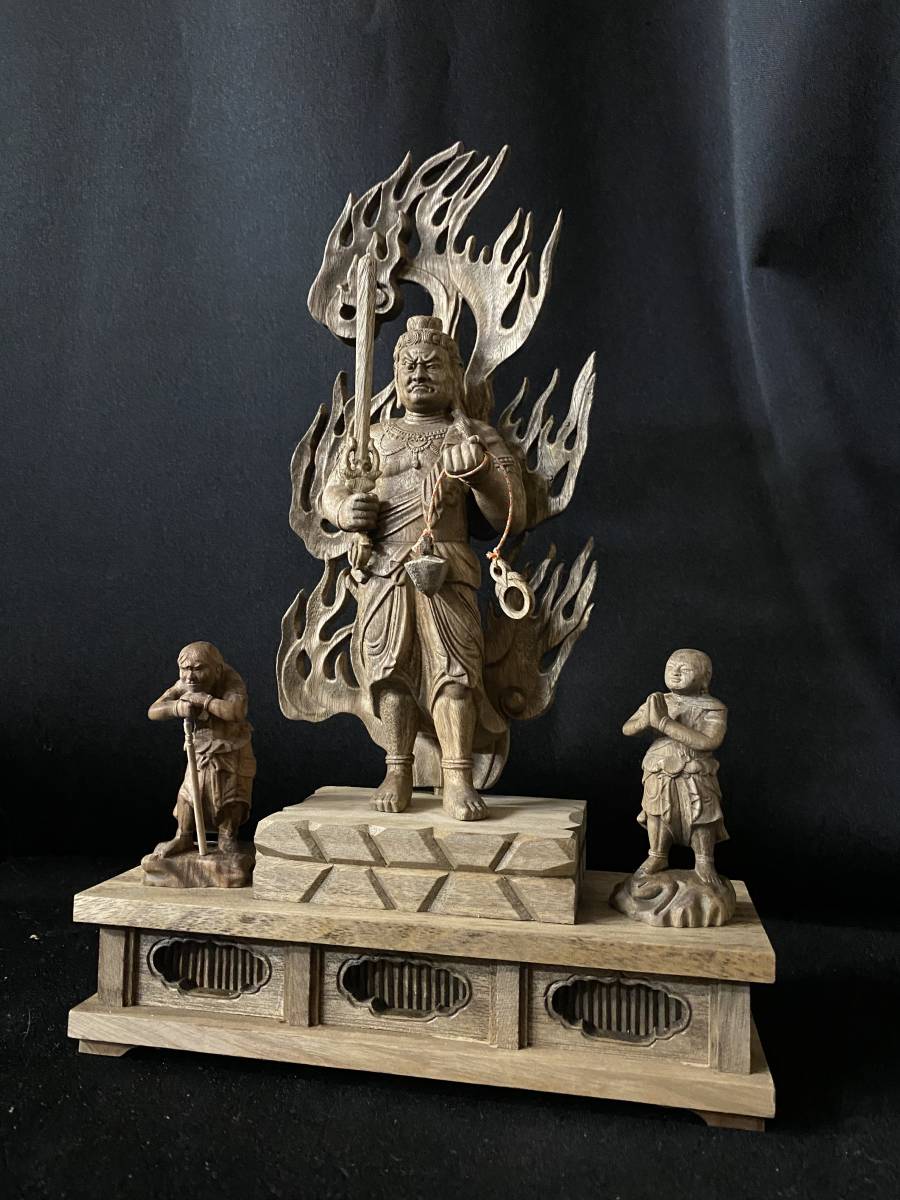 高29cm 仏教工芸品 時代彫刻 古美術 木彫仏教 精密彫刻 仏師で仕上げ品