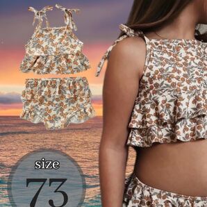 ベビー水着 海外子供服 オリーブフルーツ プール 海 セパレートレモン柄73