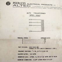 貴重 元箱入 動作品 取説書付 保証 ALTEC ピアレス PEERLESS 15067 マッチングトランス 2個ペアセット 当時物_画像8