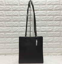 no16463 TRUSSARDI トラサルディ イタリア製 レザー PVC ショルダー トート バッグ_画像2