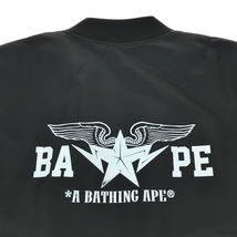 ## A BATHING APE アベイシングエイプ MA-1ジャケット XLサイズ 001GDJ201001H ブラック やや傷や汚れあり_画像4