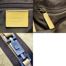 ☆☆ GUCCI グッチ GG ジャッキー ワンショルダーバッグ 00963 黄緑 キャンバス×レザー レディース やや傷や汚れあり_画像8