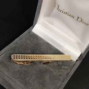 [ ultimate beautiful goods ]Dior Dior necktie pin CD Logo Gold X pattern Cross 