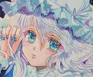 Art hand Auction 同人手描きイラスト 東方Project レティ･ホワイトロック A4, コミック, アニメグッズ, 手描きイラスト